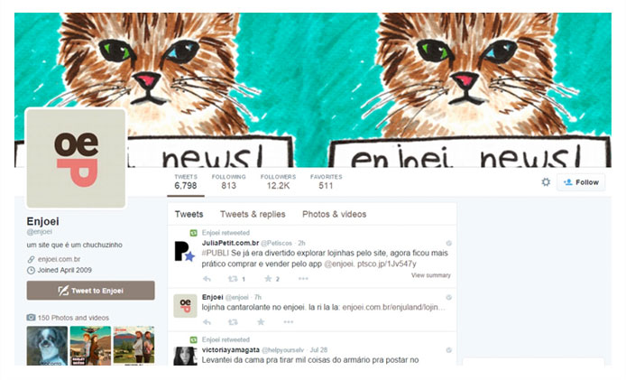 Twitter E-commerce Enjoei Twitter E-commerce Enjoei